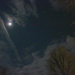 Moon and clouds at night