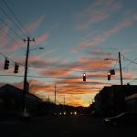Sunset in downtown Siler City