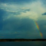 Rainbow over Jordan Lake in Pittsboro, North Carolina